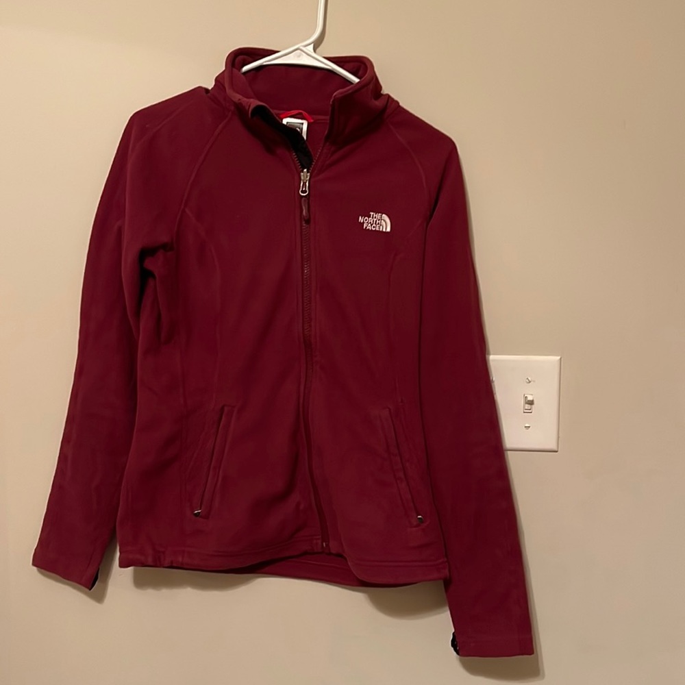 Womens North Face zip up sweater